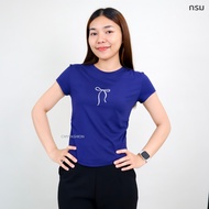 t430# tb4302-2XL# เสื้อยืด มี 2 ไซส์ งานคอกลม แขนสั้น ปักลายโบว์ ผ้าคอตตอนผสม