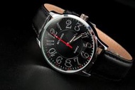 來來鐘錶~日本石英機心,復古版紳士錶,清晰阿拉伯數字刻度石英錶,非自動機械錶,平面真皮製錶帶,帶寬20mm