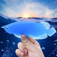Soft Rubber Simulation Golden Arowana Blue Goldfish Tank Playing Aquarium Decoration Kindergarten Ch