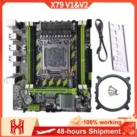 100% new x79 Motherboard LGA 2011 supports Xeon E5 V1 V2 processors DDR3 Memory PCIE NVME M.2 SATA X