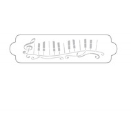 Martellato, Plastic Stencil - Airbrush, Musical Keyboard, 260 x 68 mm