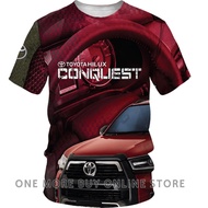 TOYOTA HILUX CONQUEST T SHIRT FULL SUBLIMATION 3D COTTON-T-SHIRT SUMMER TEE