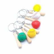 Baseball Bat Keychain Sports Souvenir Gift Mini Baseball Softball Keychain Craft Bag Pendant Pendant