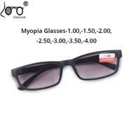 VANLOOK Myopia Glasses Grey Gradient Lens with Grade Degree Sunglasses for Sight Men Women Fashion T