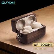 Guyon ซองใส่หูฟัง  เสค Sony WF-1000XM5 WF-1000XM4 Sony AM-TW01 สำหรับ AirPods pro2 3 ซองใส่หูฟัง Vintage Solid Wood กันกระแทกไร้สายชาร์จวอลนัท