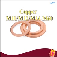 Copper flat gasket, marine watch flat gasket, sealing gasket, pure copper metal screw flat gasket M1