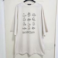 巴黎世家BALENCIAGA 2D線描商品目錄T恤
