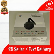 Google Chromecast 3 BLACK  USA 2 PIN PLUG (EXPORT SET)