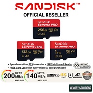SanDisk Extreme Pro microSD Card (Smartphones/Digital Cameras/Drones) 4K U3 V30 256GB 512GB 1TB