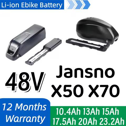 JANSNO X70 X50 48V 10.4Ah 13Ah 15Ah 17.5Ah 20Ah 23Ah Downtube Battery for Jansno X50 X70 Fat Tire El