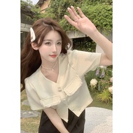 French Chanel Style Short-Sleeved Blazer Women Summer High-End Feeling Outer Short Top Cardigan with Suspender Skirt