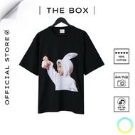 Adlv Black Rabbit Printed T-Shirt (Standard Version 1: 1 Middle) - ADLV Baby Rabbit Photo Taken At Shop