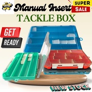Manual Insert Fishing Tackle Box  Multi-Functional Lure Storage Box for Pancing Kotak gewang pancing