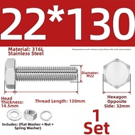 TIANZHUOJINSHU | 316L Stainless Steel Hex Bolt and Nut Set