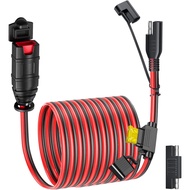 Kord Sambungan SAE Serasi dengan Pengecas Bateri Pintar NOCO Genius, Penyesuai SAE 16AWG dengan Pala