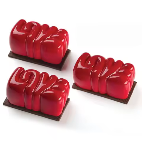 LOVE 3D Letter Love Mousse Cake Mold Silicone Molds for Baking Desserts Pastry 3D Cake Form Kitchen 