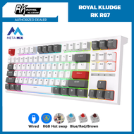ROYAL KLUDGE RK R87 WIRED MECHANICAL KEYBOARD 80% GAMING HOTSWAP RK87