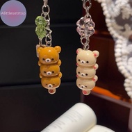 Alittlesetrtop 1Pcs Kawaii Anime Keychain Accessories Ins Korea Y2K Cute Bear Phone Pendant For Phon