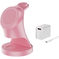 Wireless Charger,3 in 1 Magnetic Wireless Charger Stand, Fast Wireless Charging Dock for iPhone 17/1