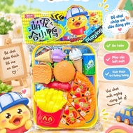 Baby Toys – Hamburger Pizza Set & BBQ Grill with Tray, Grill – Children's Kitchen Toys 3+