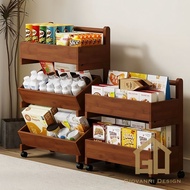 3845 Rack 可移動小推車 Rolling Cart 置物架 廚房收納架 零食架 落地架 收納架 置物架拉籃 陳列架 展示架 果蔬收納架 商超 家用 小推車置物架 玩具零食 Movable Tr