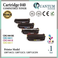 ( Full Set ) CANON 040 CRG 040 CARTRIDGE 040 Black + Cyan + Magenta + Yellow Compatible Color Laser 