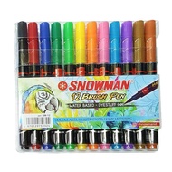 Snowman Brush Pen 12 Colors Set Murah / isi 12 pcs