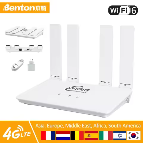Benton Plug Play USB 4G SIM WiFi Router Portable WIFI6 802.11AX 2.4GHz 300Mbps 4G LTE Router with SI