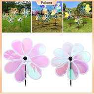 POLONE 1Pcs ไล่นก กังหันลมแปดใบ ของเล่นเด็กอนุบาล ติดตั้งสายดิน สปินเนอร์ลม ทนทานต่อการใช้งาน น่ารัก