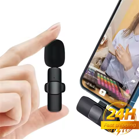 Noise-canceling microphone Wireless lavalier microphone for live streaming/YouTube/TikTok/Facebook M