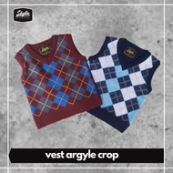 Argyle Crop style Vest School Vest for teenagers All sizes
