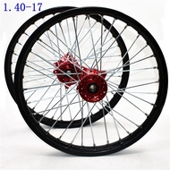 1.40-17 inch Front and Rear Rims CNC hub Aluminum Alloy Wheel Rims 1.40 x 17"inch For Refitting Motorcycle Bicycle Dirt Pit Bike