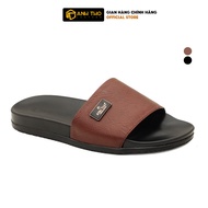 Dép quai ngang nam da bò MLS04 | Anh Tho Leather