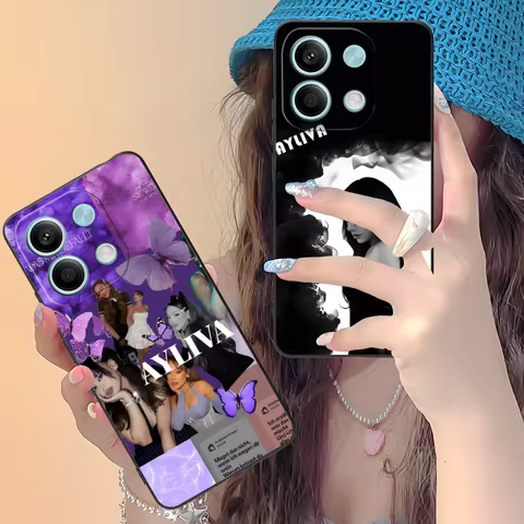 Ayliva Mobile Phone Case for Xiaomi Redmi Note 14 13 12 11 10 9 S A Pro Plus Lite 5G Black Cover Cel