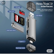 Genuine F17 OTG 3in1 multi-function card filter. USB 3.0 Head + Microphone Head + TipC. Read TF memo