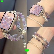 8-49mm Watch Strap Purple and White Pearl Replacement Strap