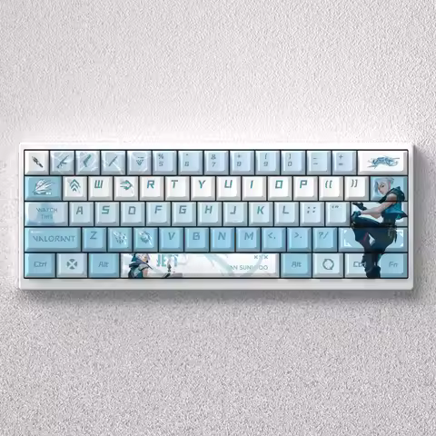 Jett Keycaps PBT Dye Sublimation 73/98 Keys Cherry VALORANT Anime for Mechanical Keyboard AULA F75 M