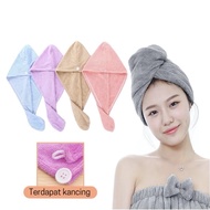 HAIR TOWEL WRAP Microfiber / Handuk Rambut Mikrofiber / Keramas / Kain Lap Berserat Sintetis / Serat Halus Cepat Menyerap / Quick Dry / Muka Wajah Tubuh Badan / Pengering Mengeringkan Serbaguna / Beauty Tools Alat Kecantikan / Accessories Aksesoris Series