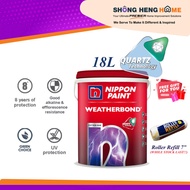 18L - Nippon Paint Weatherbond (WB) with Quartz Technology - Color Option (Anycolors, PM Code) + Fre