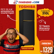 Toshiba 310L 5 Star Inverter, Multi Air Flow, PureBio, Twin Door Fridge Refrigerator 冰箱