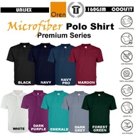 【Premium】Microfiber Plain Collar Shirt Navy/Black/Maroon/Forest Green/Dark Grey/Navy Pro/Emerald/Dar