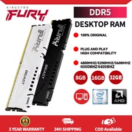 Kingston โกรธสัตว์ DDR5 RAM 8GB/16GB หน่วยความจำสำหรับเดสก์ท็อป4800MHZ 5200MHZ 5600MHZ DIMM 1.1V เกม