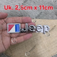 AMC JEEP CJ5 CJ7 CJ8 FLAG EMBLEM AMC FLAGS JEEP CAR STICKER SIZE 2.5X11CM - CHROME