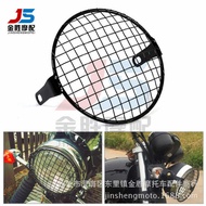 CG125 Modified Headlight GN125 Black Shell Round Headlight Motorcycle Accessories Headlight Net Cove