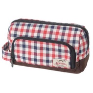 日本 NOUVEAU 紅藍格仔圖案 DV 手提高清攝錄機 收納袋