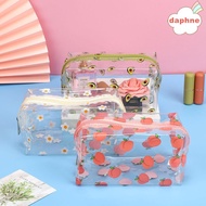【Ready Stock】✺DAPHNE Gift Avocado Flower Peach Waterproof Clear Transparent Makeup Bags for Women Gi