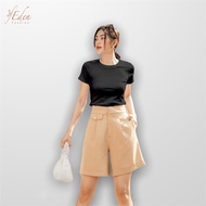 Quần short lưng cao ống rộng - Eden Fashion Store - Q012