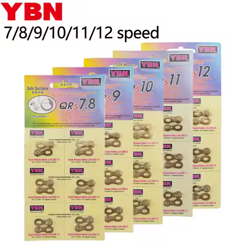YBN Bike Chain Quick Link Missing Link Quick Connector for 7 8 9 10 11 12 Speed MTB Road Bike Gravel
