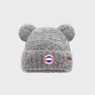 Canada Frank Goose Big Goose Cute Bear Woolen Cap Female Fall and Winter Fleece-lined Warm Knitted H