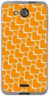 SECOND SKIN SKYDGU-TPCL-701-J062 Heart Stripe, Orange x White (Soft TPU Clear) / for DIGNO U 404KC/S